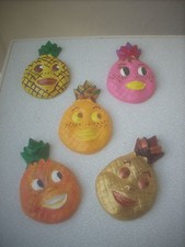 hand painted plaster pineapple