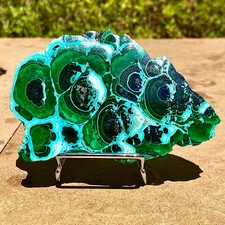 320G Silicone Polioftalmico Naturale Malachite Cristallo Lucido Esemplare Minerale