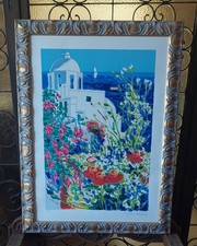 Fiori Rossi A Santorini , Athos Faccincani, Serigrafia Originale Numerata