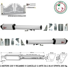 DUE PISTONI ELETTROMECCANICI 230 V CORSA 300 MM RICAMBIO CANCELLO AUTOMATICO