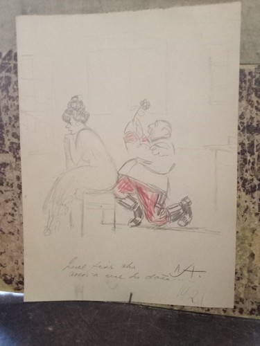 Disegno 1921 siglato - 1921,