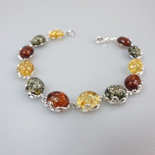 Bracciale ambra multicolore