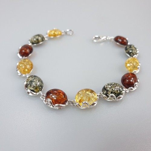 Bracciale ambra multicolore