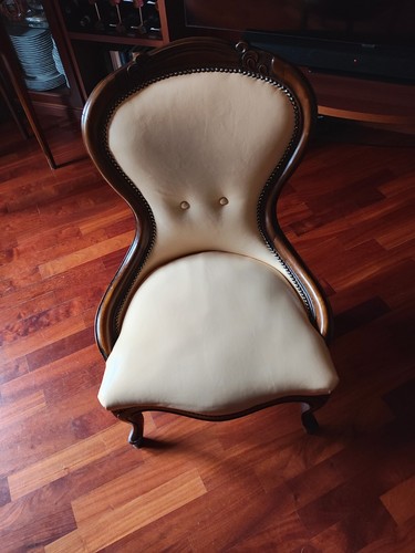 Poltrona antica pelle - poltrona,