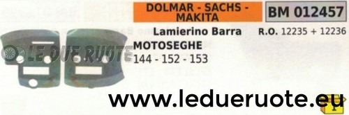 Kit coppia lamierino barra - 2x,