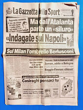 GAZZETTA DELLO SPORT 11 APRILE 1990 ATALANTA-AGNOLIN-NAPOLI-GIANNI BUGNO-MILAN
