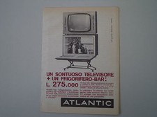 advertising Pubblicità 1962 ATLANTIC FRIGORIFERO/TELEVISORE