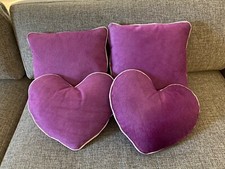 4 CUSCINI IN PELLE DI CAVALLO TINTI FUCSIA BELLISSIMI!