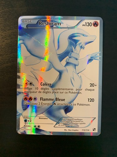 Carte pokémon reshiram - carte,