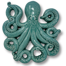 Toocook Polipo in ceramica smaltata Acqua marina Decorazione parete Arredo Casa