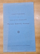 Costituzione di Società Anonima Ferrovie Elettriche Novaresi 18/5/1922 Novara