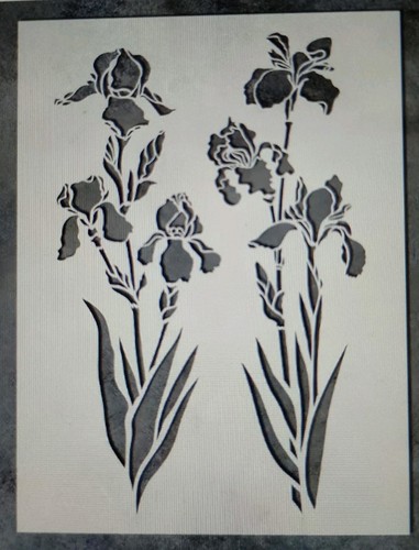 Iris flower plant reusable - a4,