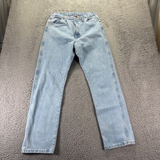 Jeans vintage Wrangler donna taglia 15 blu 1014MWZ lavaggio chiaro dritto 32x33