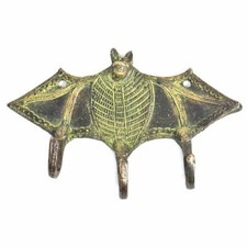 Borsetta Muro Sostegno Multicolore Antico Appendiabiti Ottone Ganci Bat Telo