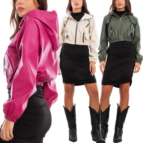 Giacca donna corta zip bomber