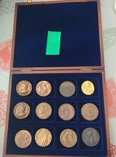 LOTTO 12 MEDAGLIE PAPALI BRONZO PAOLO VI , DAL 1963 AL 1978 ,PESO TOT. 453,4 GR.