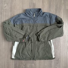 Burton Snowboards Giacca Vintage Uomo XL Verde Grigio Colorblock Biolite Snowboard