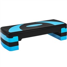 Step da Aerobica Piattaforma Step Regolabili con 3 Altezze 10/15/20cm Blu