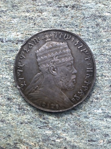Moneta argento etiopia menelik - moneta,