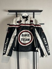 Giacca da corsa vintage giapponese Avant Garde stile moto corsa vera pelle anni 90