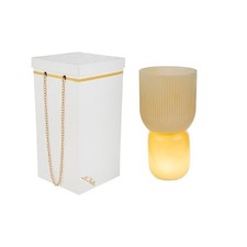 VASO Vetro con LAMPADA BEIGE