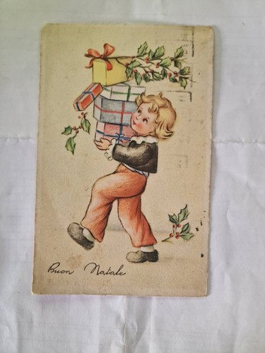 Cartolina buon natale bimbo - cartolina,