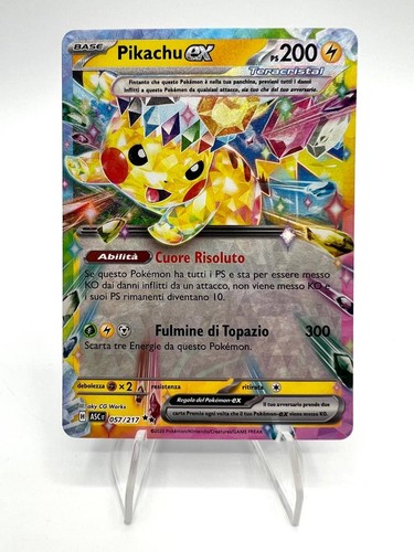 Carta pokemon pikachu - ex, asc