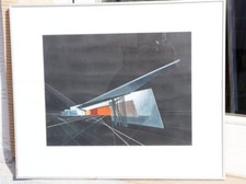 Zaha Hadid (1950-2016) - Vitra vigili del fuoco 1993 - autografato - stampa collotipo