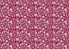 CARTA RESTAURO FIORATA ROSSA - formato 50x70 cm. - confezione da 10 fogli.