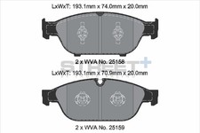 Pastiglie Freni AUDI A6 C7 (4G2, 4GC) 2.0 TDI Anno 03/11?09/18 kW 130 CV 177