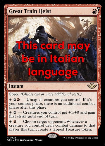 Mtg great train heist foil - mtg,