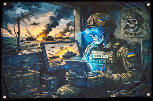 Banner prapor operatore - prapor, drone