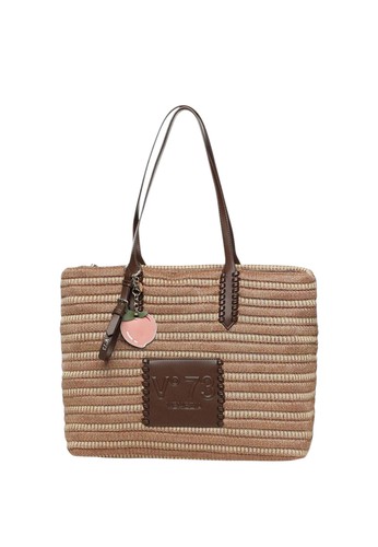 Borsa donna v73 naturale moro - donna, naturale/moro