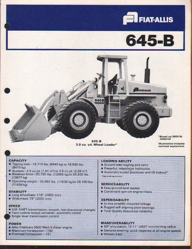 Fiat allis 645 ruota - "645-b",