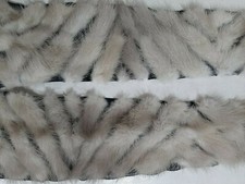 Bordo di visone colore grigio chiaro pelliccia vera Fur Mink board grey light