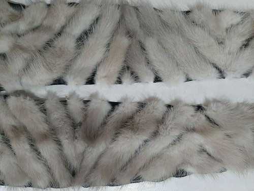 Bordo visone colore grigio - visone,