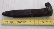 ANTICO FERRO BATTUTO CHIODO OGGETTO RURALE CIVILTA CONTADINA CHIODI TRAVE GANCIO