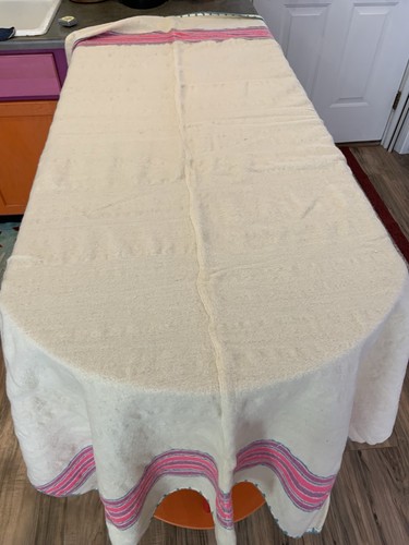 Coperta lana vintage rosa