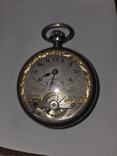 Silver hebdomas pocket watch - hebdomas,