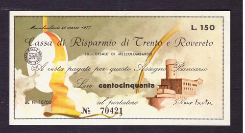 Miniassegno cassa risparmio - miniassegno,