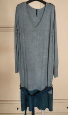 PIANURASTUDIO vestito in maglia grigio longuette taglia 48