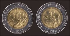 San marino 500 - lire, 1991
