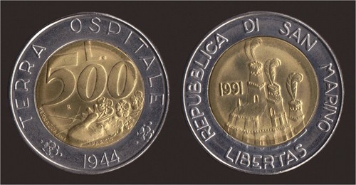 San marino 500 lire - 500,