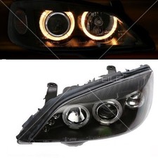 Set fari Opel Astra G Angel Eyes vetro trasparente nero 97-04 tutti i modelli H1