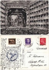 MILANO - INTERNO DEL TEATRO ALLA SCALA - VIAGG. 1940 - TIMBRO NAZISTA -87808-