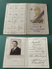 Ventennio Tessera PNF Partito
