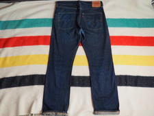 Pantaloni jeans denim Levis LVC 1947 501XX lavaggio scuro Big E Redline Selvedge 34x32