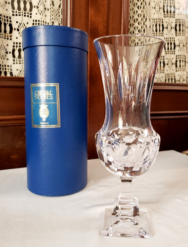 Vase cristal sevres france - vase,