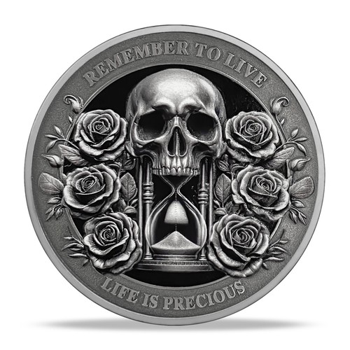 Memento mori coin - memento, stoic