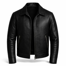 Giacca Pelle Uomo Biker Moto